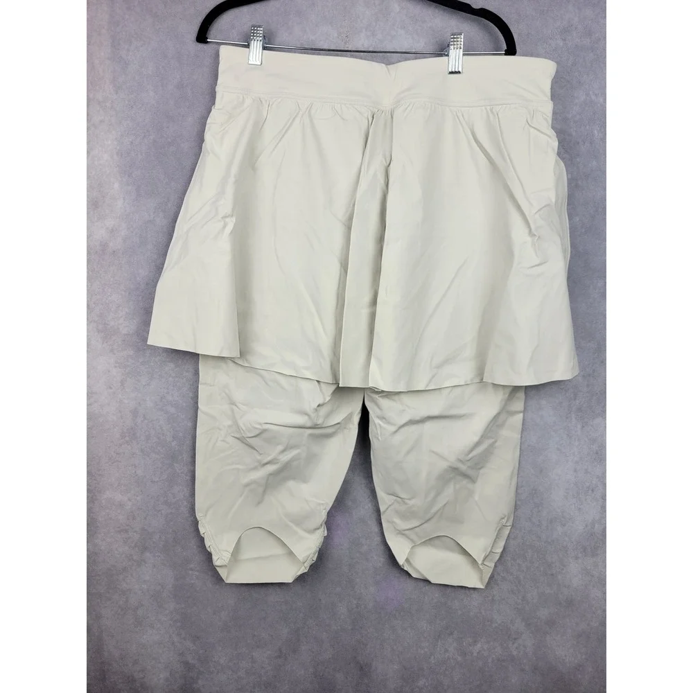 Womens‎ White Athletic Skort Capris Athleisure Skirt Pants Size 1X